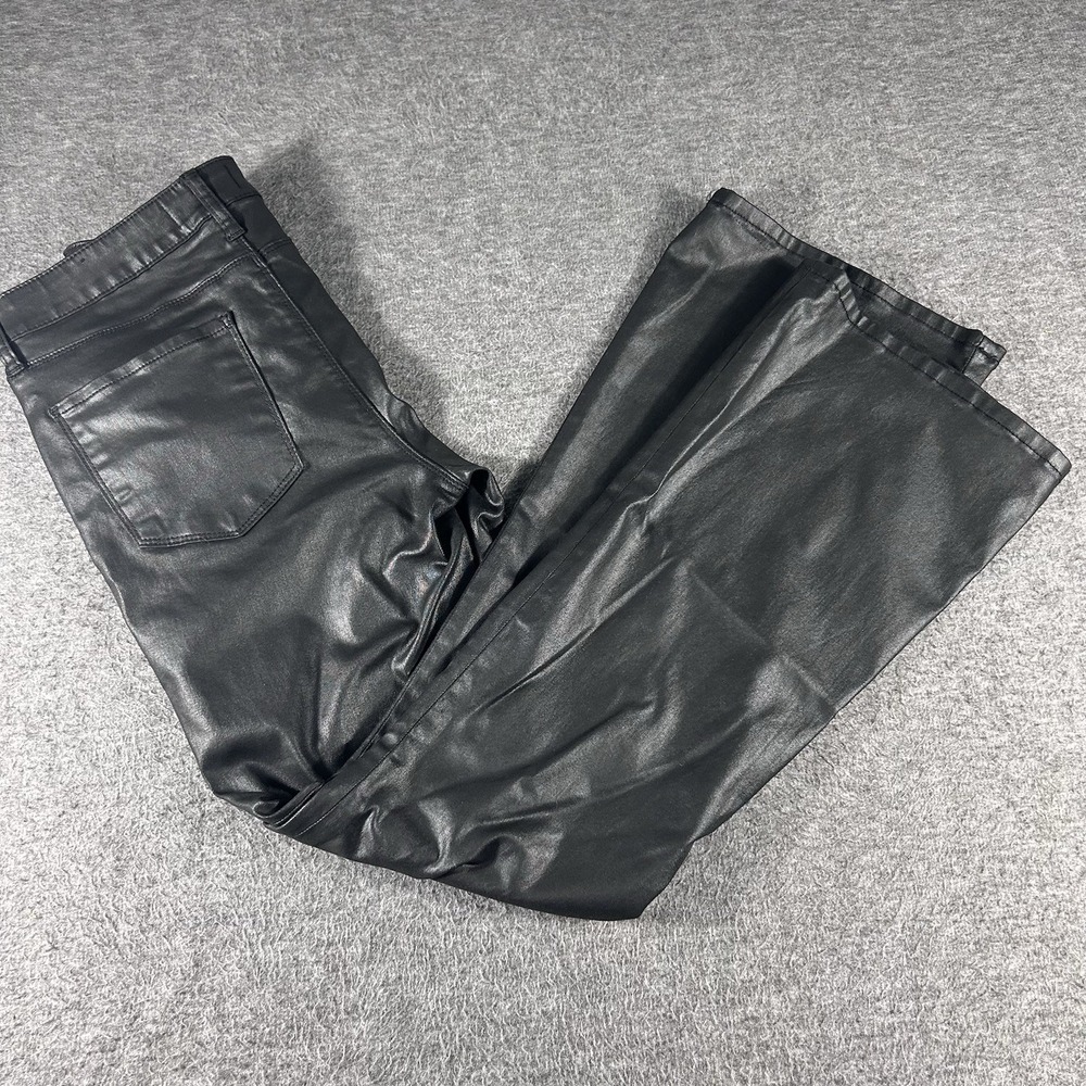 Kut From The Kloth Ana High Rise Fab Ab Flare Jeans Coated Black Size 6 Club